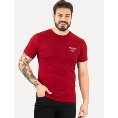 Imagem de Camiseta Tommy Hilfiger Masculina Regular Global Stripe Vermelha-Masculino