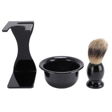 Imagem de Dioche Conjunto de Escova de Barbear Masculino Kit de Tratamento de Barba Portátil Premium Com Tigela de Espuma e Suporte para Viagem para Uso Diário e Presentes Imitação de Pêlos de