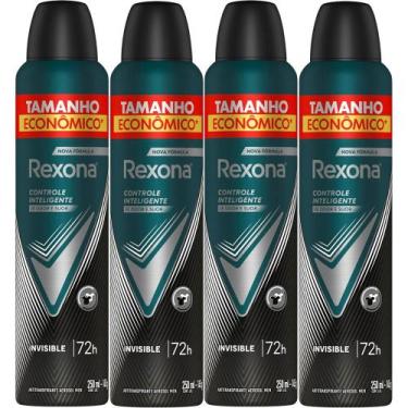 Imagem de Kit Desodorante Antitranspirante Aerosol Rexona Invisible Men 72 horas