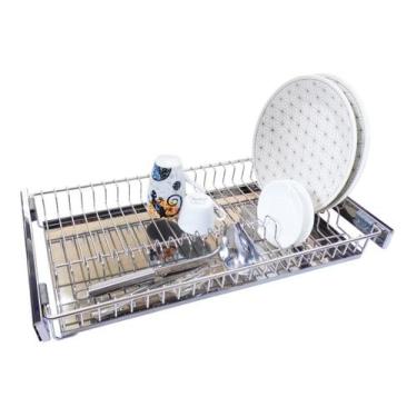 Imagem de Escorredor De Embutir 77cm Inox Com Trilhos Jomer 3077, Inox