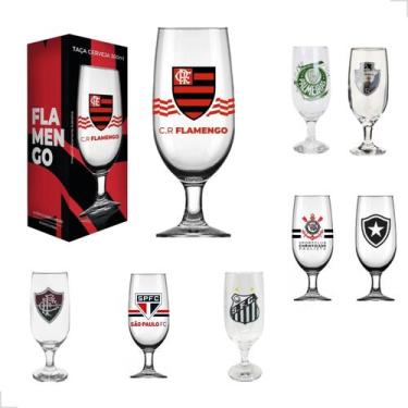Imagem de Taça de Cerveja Copo Chopp Times de Futebol Licenciado Oficial 300ml -