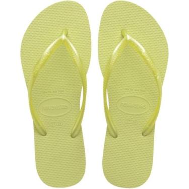 Imagem de Chinelo Havaianas Feminino Slim Tiras Finas Original Cor:ButtercreamTa