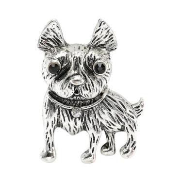 Imagem de Broche De Esmalte Unissex Com Strass De Cachorro, Joia De Lapela Para 