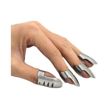 Imagem de Protetores De Dedos Em Aço Inoxidável (4 Peças) Para Cozinha: Ferramen