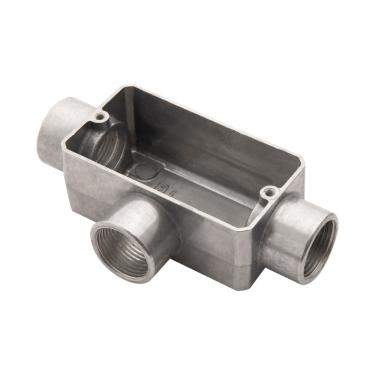 Imagem de Condulete Tipo T 3/4 Fixo Tramontina sem Tampa com Rosca BSP e sem Pintura