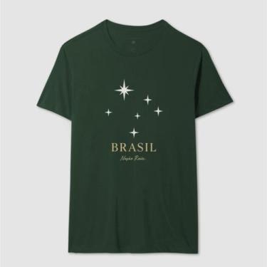 Imagem de Camisa Camiseta Unissex Brasil Constelação Cruzeiro Do Sul 100 Algodão