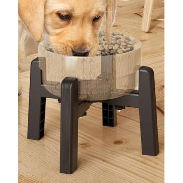 Imagem de CZPET Suporte elevado para tigela para cães, apenas suporte, largura ajustável, suporte elevado para comida e água para cães para tigelas grandes