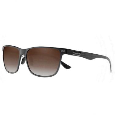 Imagem de Óculos De Sol Masculino Polarizado Design Piloto Com Proteção Uv400 Preto Marrom