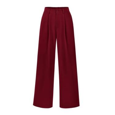 Imagem de Calça PRETTYGARDEN Pantalona Cintura Alta Casual Executiva XL
