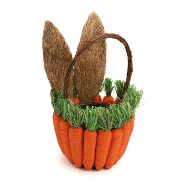 Imagem de Cesta De Pascoa Cenouras C/ Orelhas 34x20cm 1036645