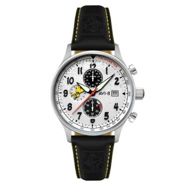 Imagem de Relógio AVI-8 Peanuts Snoopy Flying Ace Woodstock White Limited Edition AV-4135-01-Masculino