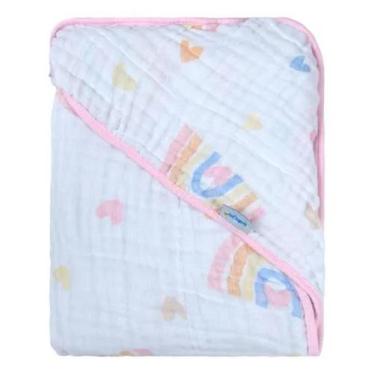 Imagem de Toalha De Banho Bebê Soft 80 X 80 cm c/ Capuz Baby Joy