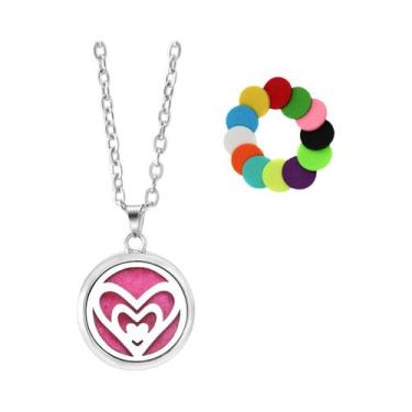 Imagem de Colar Difusor De Óleo Essencial Em Aço Inoxidável Para Mulheres, Pinge