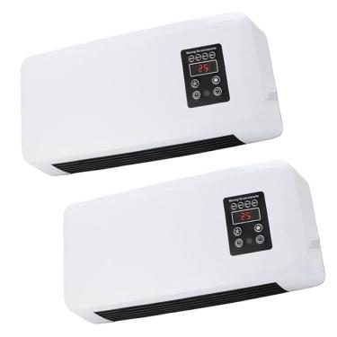 Imagem de Aquecedor Kit 2 Uni Climatizador 3 em 1 Ventilador de Parede Controle Remoto Seca Roupa Refrigera Ajuste de Temperatura