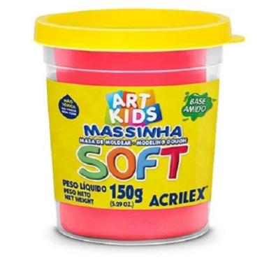 Imagem de Massa de Modelar Soft Acrilex Vermelho 150g