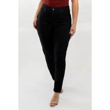 Imagem de Calça Feminina Plus Size Skiny Sarja Preta Cigarrete Anticorpus-Feminino