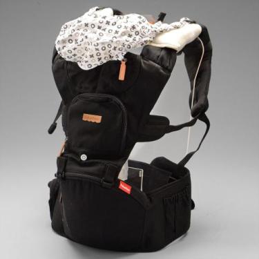 Imagem de Canguru Bebê Hipseat Preto BB310 Ergonômico Suporte De Quadril Confort