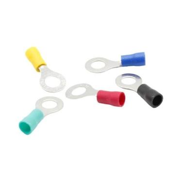 Imagem de Conector De Cabo Isolado RV2-6 Tipo Anel 50-100 Peças Terminal Elétric
