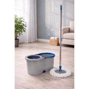 Imagem de Mop Giratório Com Balde 13 Litros Esfregão 360 Graus Com Alça Reforçad