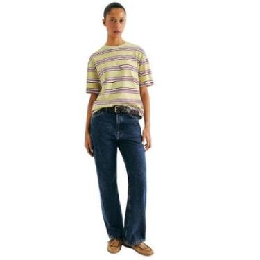 Imagem de Calça Hering Jeans Feminina Wide Leg Cintura Média-Feminino
