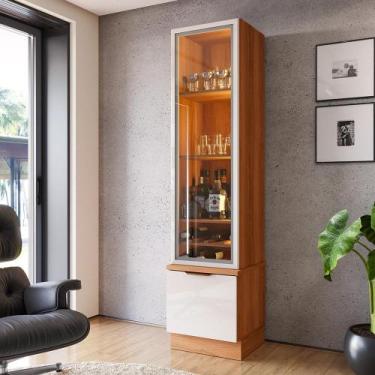 Imagem de Cristaleira Reflecta Noble 2 Portas com Espelho e Fita LED em MDP/MDF 