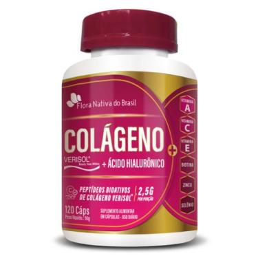 Imagem de Colágeno Verisol Ácido Hialurônico 120 Caps Flora Nativa - Flora Nativ
