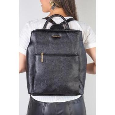 Imagem de Mochila bolsa slim couro liso antifurto Lavínia-Feminino