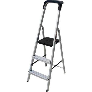 Imagem de Escada Em Alumínio 3 Degraus, 150 Kg, Esc0023 Botafogo - BOTAFOGO LAR 