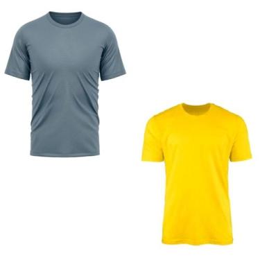 Imagem de Kit 2 Camisas Uv +50 Manga Curta Slim - C&C, Grafite, Amarelo seleção,