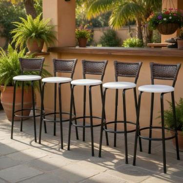 Imagem de Banquetas Alta Cadeiras Bancos Para Cozinha Gourmet Varanda Balcão Ilh
