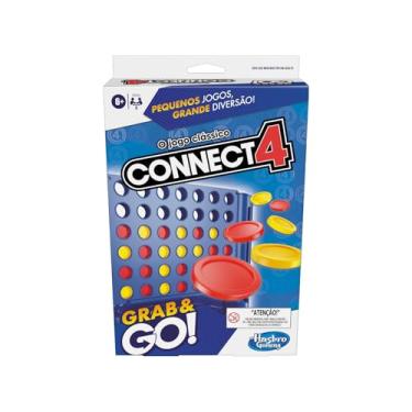 Imagem de Hasbro Games, Jogo de Tabuleiro Portátil, Connect 4 Grab and Go - Jogo para Crianças, 2 Jogadores - A partir de 6 Anos