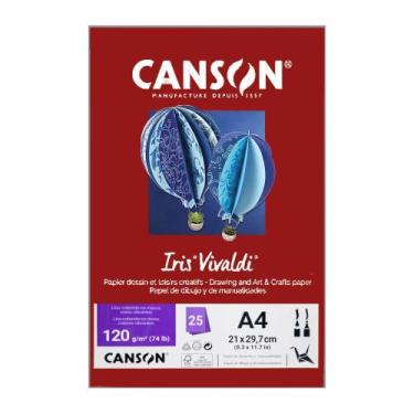 Imagem de Papel Canson A4 Iris Vivaldi 120g 25Fls - Escolha a cor, Grena