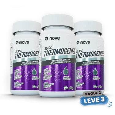 Imagem de TERMOGÊNICO - INOVE NUTRITION - THERMOGENIZE BLACK COM CAFEINA, CROMO E LARANJA MORO - LEVE 3 POR 2-Unissex