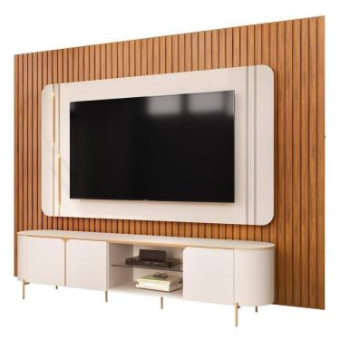 Imagem de Painel 75 Pol 275cm Noah E Conjunto Ariane D04 Off/freijó - Mpozenato