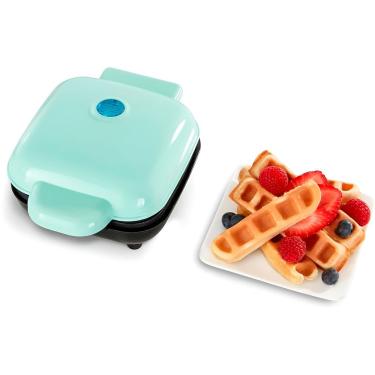 Imagem de Mini Máquina De Waffle Quadrada Elétrica Antiaderente - 4 Waffles Em 5 Minutos, Design Vertical