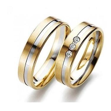 Imagem de Par Alianças Ouro 18 K Alianças Noivado 16 Gramas 7 mm - Ouro 18 kilat