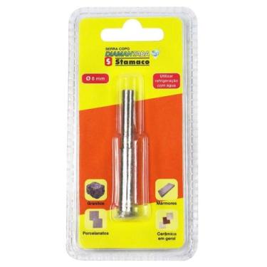 Imagem de Serra Copo Diamantada 8mm - 1768 - Stamaco Serra Copo Diamantada 8mm S