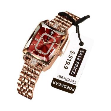 Imagem de Relógio De Pulso Feminino De Luxo À Prova d'Água POEDAGAR, Relógio De 