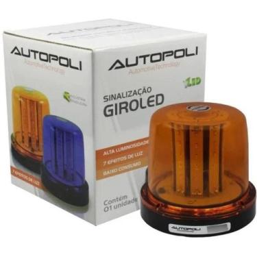 Imagem de Giroled Giroflex Sinalizador Âmbar Resistente a Chuva AutoPoli 12V ou 
