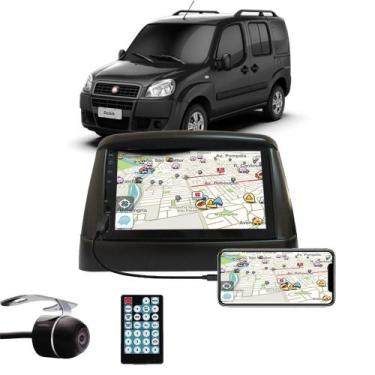 Imagem de Multimídia Fiat Doblo Espelhamento Bluetooth USB SD Card + Moldura + C