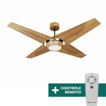 Imagem de Ventilador de Teto Com Controle Remoto Natuvent Callis Led 4 Pás Madei