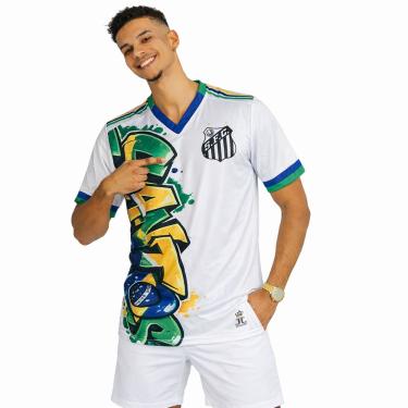 Imagem de Camisa Santos Brasil Seleção Quebrada Brasileira Copa Branca