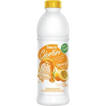Imagem de Cobertura Concentrado De Sorvete E Sobremesas Selecta 1,3kg - Maracujá Com Poupa