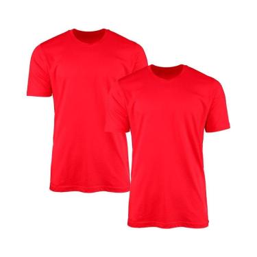 Imagem de Kit 2 Camisetas Masculina Lisa Básica 100% Algodão-Masculino