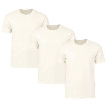 Imagem de Kit 3 Camisetas Masculina Lisa Básica 100% Algodão-Masculino