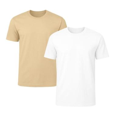 Imagem de Kit 2 Camisetas Masculina Lisa Básica 100% Algodão-Masculino