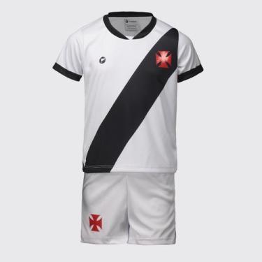Imagem de Kit Infantil CR Vasco Branco e Preto - Torcida Baby, 1 ANO