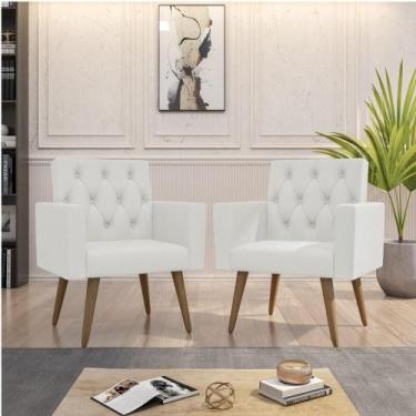 Imagem de Poltrona Clássica Móveis Mafer Tecido material sintético 2 Lugares, Br