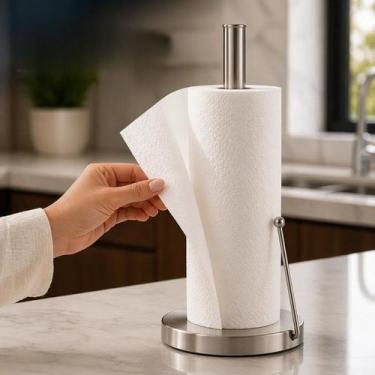 Imagem de Porta Papel Toalha Inox Bancada Powermaid Premium Cozinha Prata