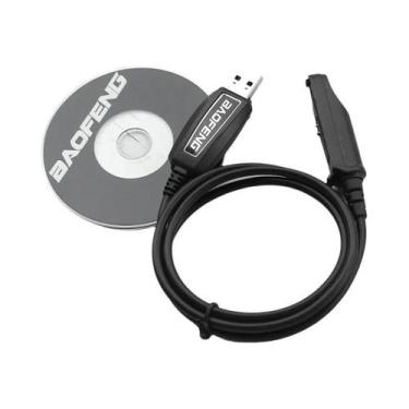 Imagem de Cabo De Programação USB Baofeng UV9RPlus Com CD Driver Para Walkie Tal